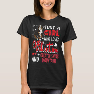 バレンタインとスイスを愛する女素晴らしの子 Tシャツ