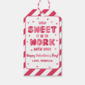 バレンタインと一緒に仕事をするのは最高だ ギフトタグ (正面)