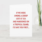 バレンタインと一緒に島に置き去りになおもしろいる シーズンカード (正面)