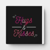 バレンタインと永遠の石のcoasのためのハグ&キス フォトプラーク (正面)
