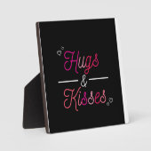 バレンタインと永遠の石のcoasのためのハグ&キス フォトプラーク (正面)