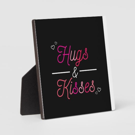 バレンタインと永遠の石のcoasのためのハグ&キス フォトプラーク (正面)