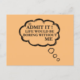 バレンタインなしでは人生は退屈だろう ポストカード