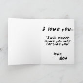 バレンタインなしのためのバレンタイン シーズンカード (内部)