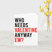 バレンタインなんていらない えぇ 単身バレンタインズデー カード (黄色い花)