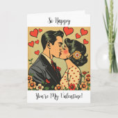 バレンタインにあなたが一番嬉しい！｜レトロポップアート カード (正面)