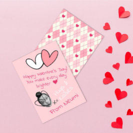 バレンタインにあなたの顔を使った面白いグリーティングカード シーズンカード