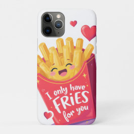 バレンタインにかわいいポテトの駄洒落 iPhone 11 PROケース