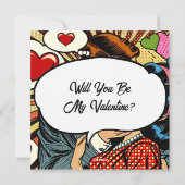 バレンタインにしてくれませんか？ かわいいレトロ シーズンカード (裏面)