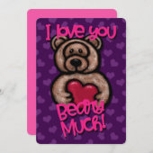 バレンタインにとても愛してるよ くまさん シーズンカード (正面/裏面)