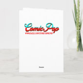 バレンタインになってくれませんか？かわいいレトロポップアートのカップル カード (裏面)