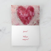 バレンタインになるか、ハート提案カード カード (内部)