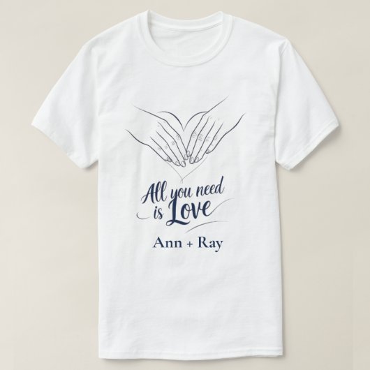 バレンタインには愛があるだけでいい Tシャツ (デザイン正面)