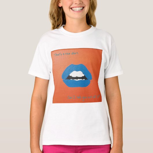 バレンタインにぴったりなおバカなセリフ集 Tシャツ (正面)