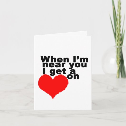 バレンタインにハートをおもしろい取る シーズンカード (正面)