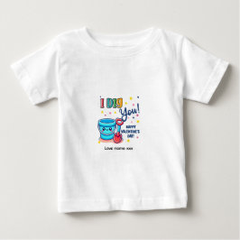 バレンタインにバケツとシャベルギフトのアイデア「I Dig You」 ベビーTシャツ
