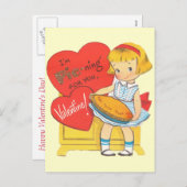 バレンタインにパイを焼く シーズンポストカード (正面/裏面)