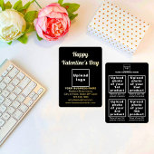 バレンタインにブラックビジネスブランド 箔シーズンカード