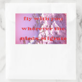 バレンタインに一緒に飛ぼう.png 長方形シール (バッグ)