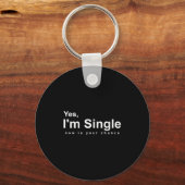 バレンタインに冗談を言う Yes, Im Single Now Is Your Chance キーホルダー (正面)