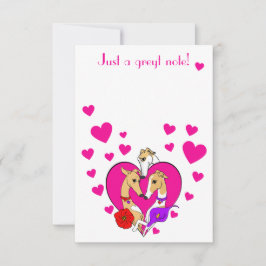 バレンタインに最適な3頭のグレイハウンド ノートカード