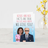 バレンタインに真実を 赤い薔薇の事実 ヴァレンタイン カード (黄色い花)