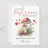 バレンタインに私のハートにキノコを入れる シーズンカード (正面)