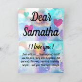 バレンタインに花を咲かせるかわいいテディベア カード (内部)