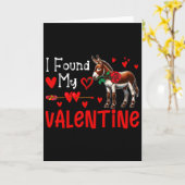 バレンタインに花農家の可愛いロバを見つけた カード (黄色い花)