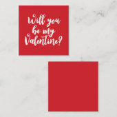 バレンタインに行くのか？赤いモダン脚本カスタムの エンクロージャーカード (正面/裏面)