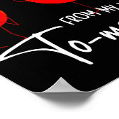 バレンタインに贈るトマトの冗談Tシャツ ポスター (角)