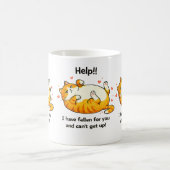 バレンタインに贈るネコの面白いマグカップ コーヒーマグカップ (中央)