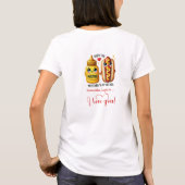 バレンタインに贈る女性用Tシャツの名入れ・食品ジョーク・名言 Tシャツ (裏面)