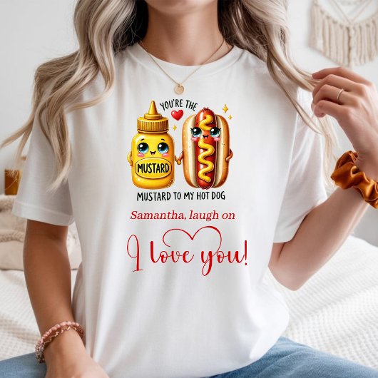 バレンタインに贈る女性用Tシャツの名入れ・食品ジョーク・名言 Tシャツ