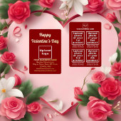 バレンタインに赤いビジネスブランド 箔シーズンカード