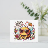 バレンタインに? – ビー魅力的バレンタイン シーズンポストカード (スタンド正面)