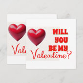 バレンタインに 招待状 (正面/裏面)