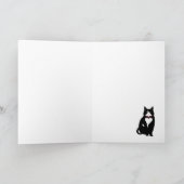 バレンタインねこグリーティングカード カード (内部)