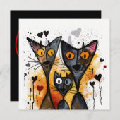 バレンタインねこ シーズンカード (正面/裏面)