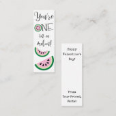 バレンタインのあなたはメロンに1つ！ミニブックマーク スキニー名刺 (正面/裏面)