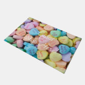 バレンタインのお菓子の会話ハート ドアマット (アングル)
