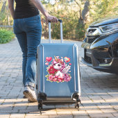 バレンタインのかわいいユニコーン シール (スーツケースインサイチュ)