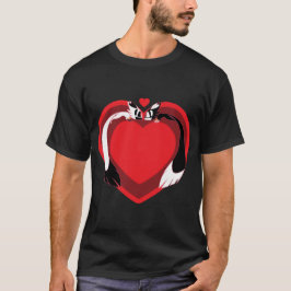 バレンタインのかわいい動物の愛 Tシャツ