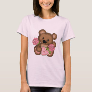 バレンタインのくまのTシャツ Tシャツ
