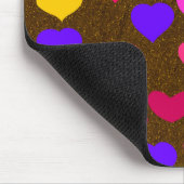 バレンタインのためのカラフルで楽しいハート マウスパッド (コーナー)
