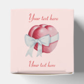 バレンタインのためのロマンチックな赤い愛ハート フェイバーボックス (上部)