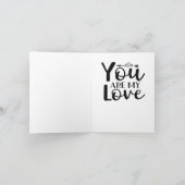 バレンタインのための黄色い花束のブーケ シーズンカード (内部)