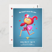 バレンタインのはがき ポストカード (正面/裏面)