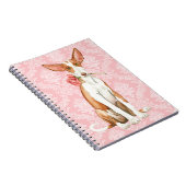 バレンタインのばら色のIbizan猟犬 ノートブック (右側)