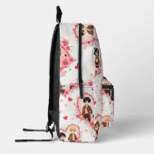 バレンタインのアニメのバックパック プリントバックパック (左)